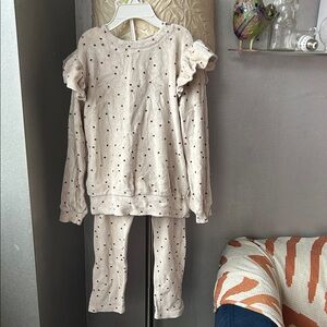 my little cozmo cream velour sweatsuit